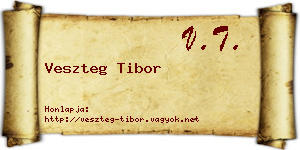 Veszteg Tibor névjegykártya